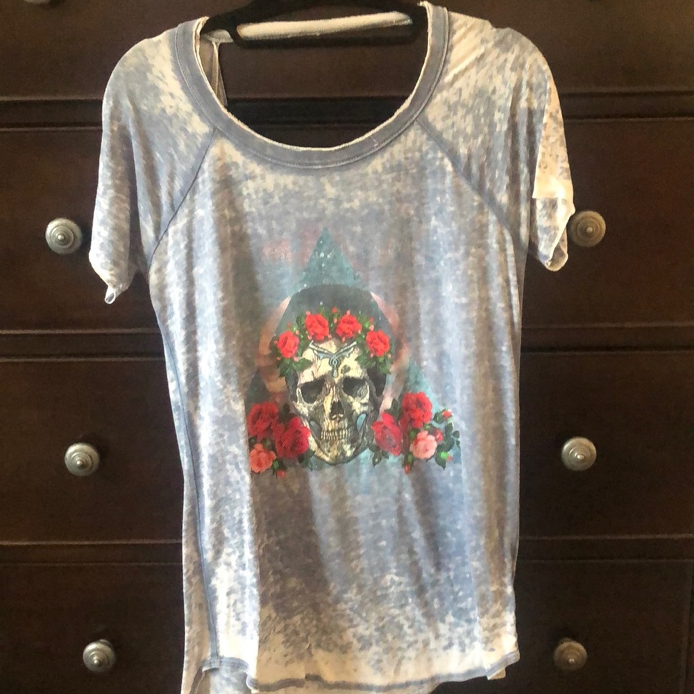 Denim Blue Distressed Chaser Tee